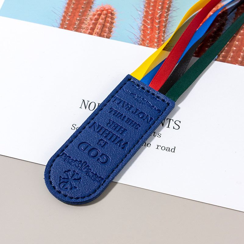 Wholesale Web leather colorful ribbon bookmark